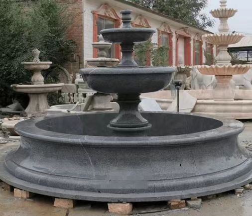 जिंगियन स्टोन नक्काशीदार यूरोपीय शैली के संगमरमर पानी फव्वारे